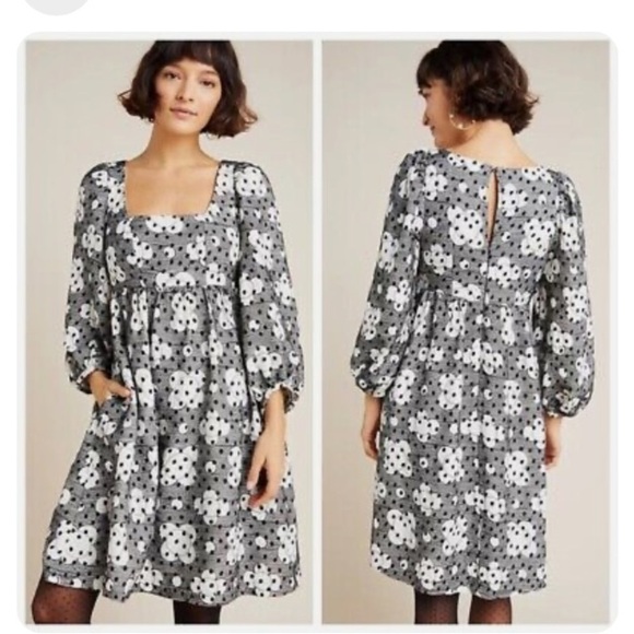 Anthropologie Jane Textured Babydoll Dress - Picture 1 of 16